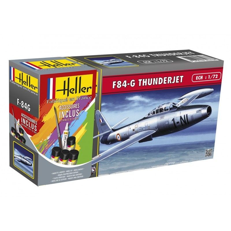 Miniature Heller F-84g Thunderjet 1/72-1/72 - Miniature d'avion