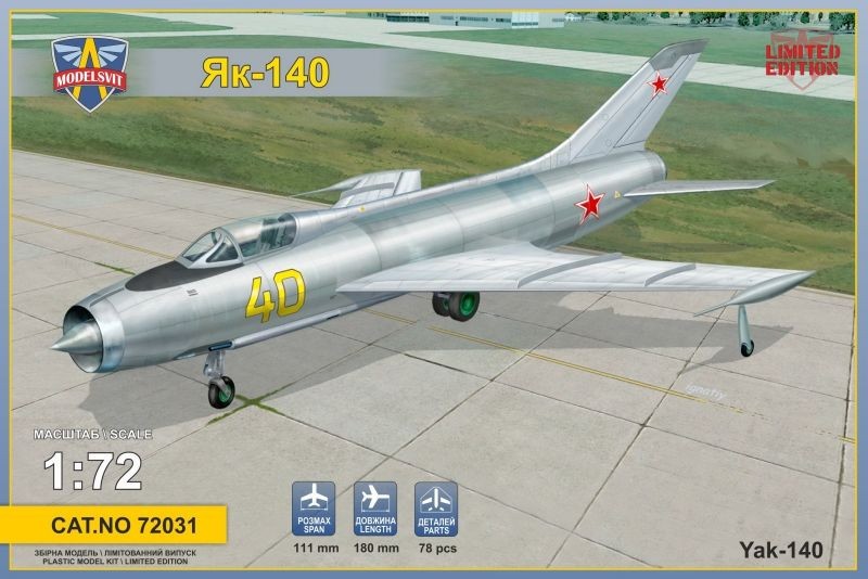 Maquette Modelsvit Ykovlev Yak-140 chasseur de prototype soviétique-1/