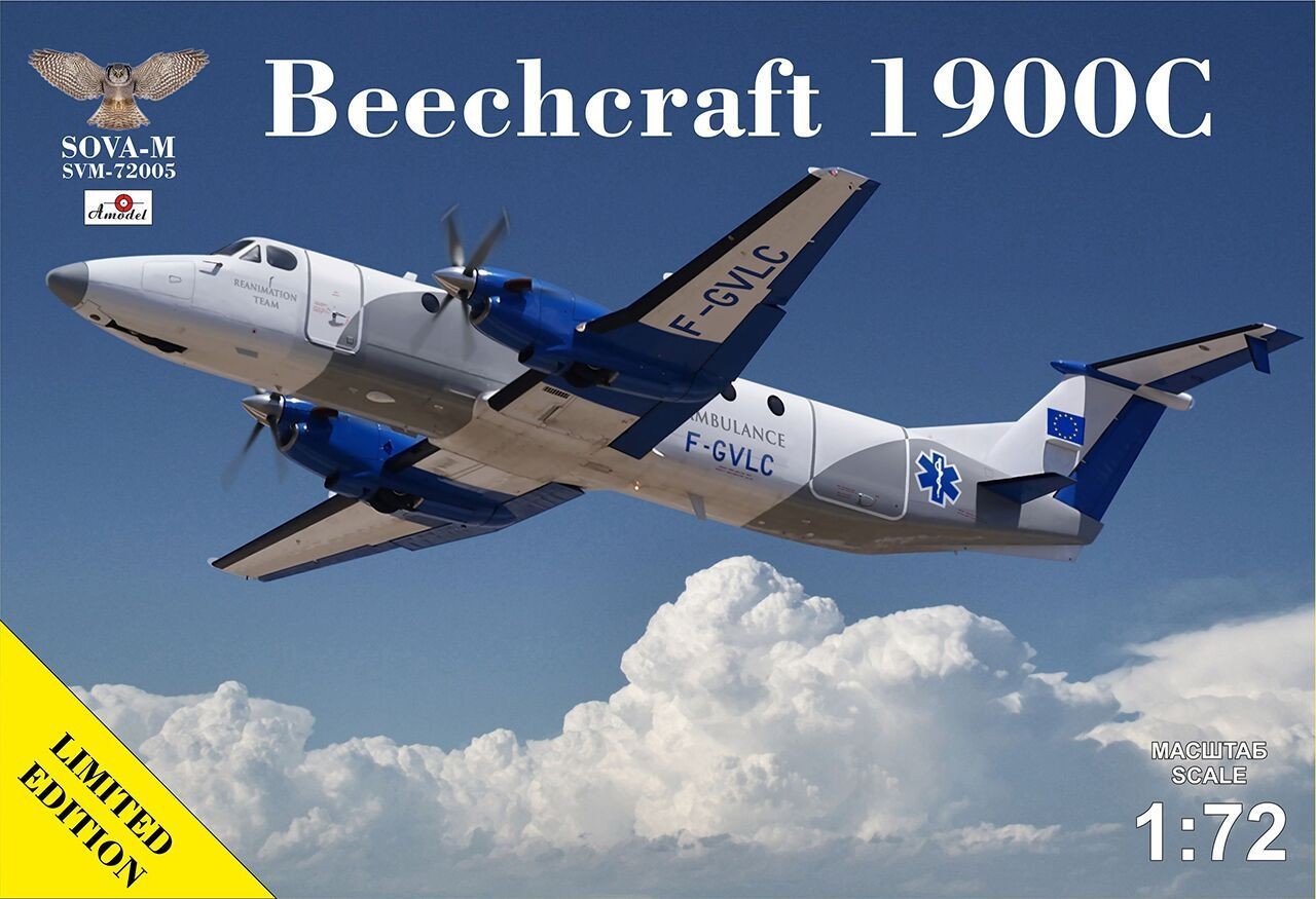 Maquette Modelsvit Ambulance Beechcraft 1900C-1 F-GVLC-1/72 - Maquette