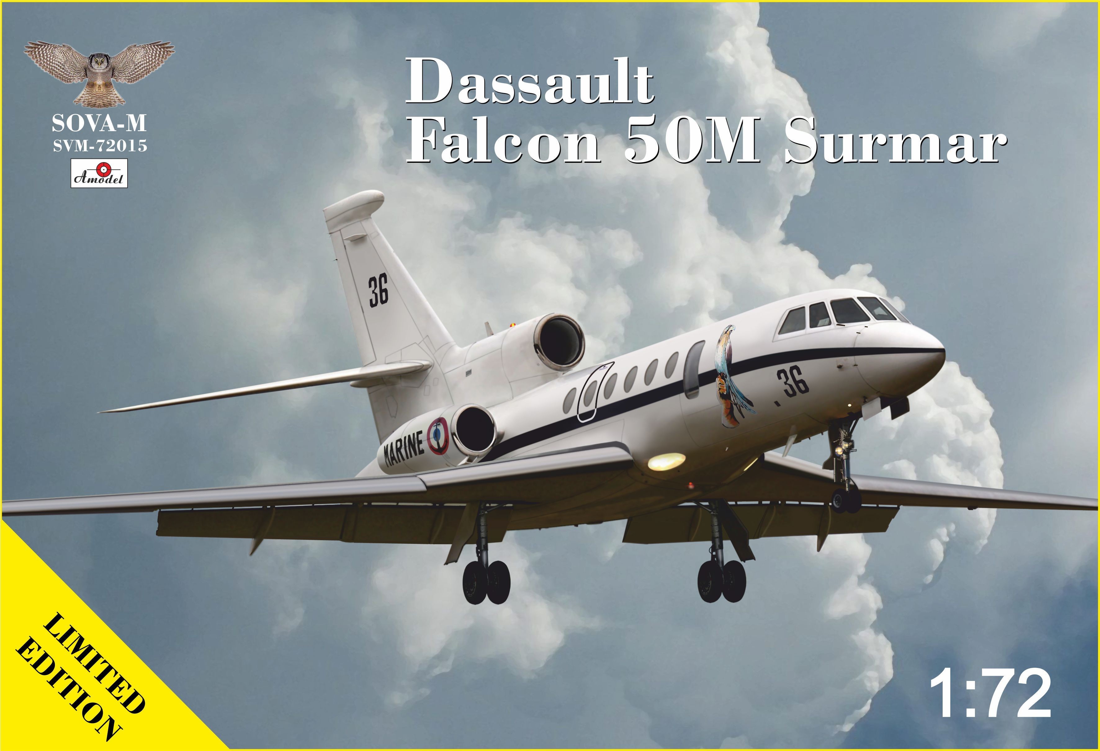 Maquette Modelsvit Falcon 50M Surmar (marine française)-1/72 - Maquett