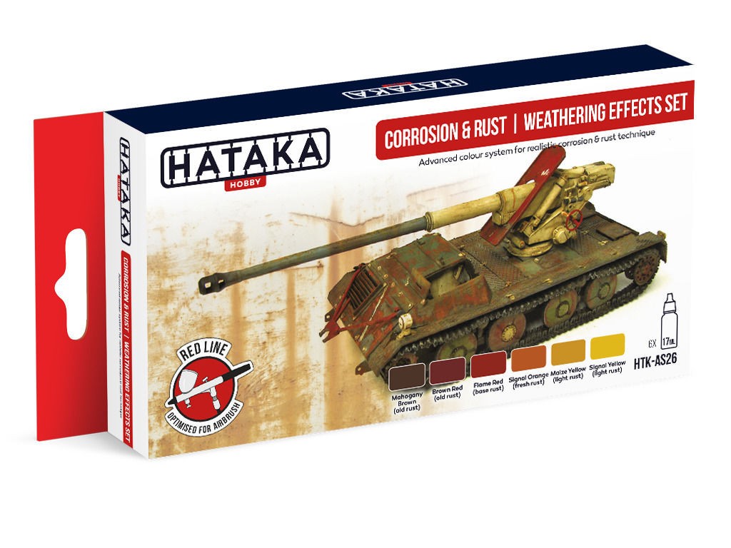  HATAKA Red Line Set (6 pcs) Jeu d'effets de corrosion et de rouille- 