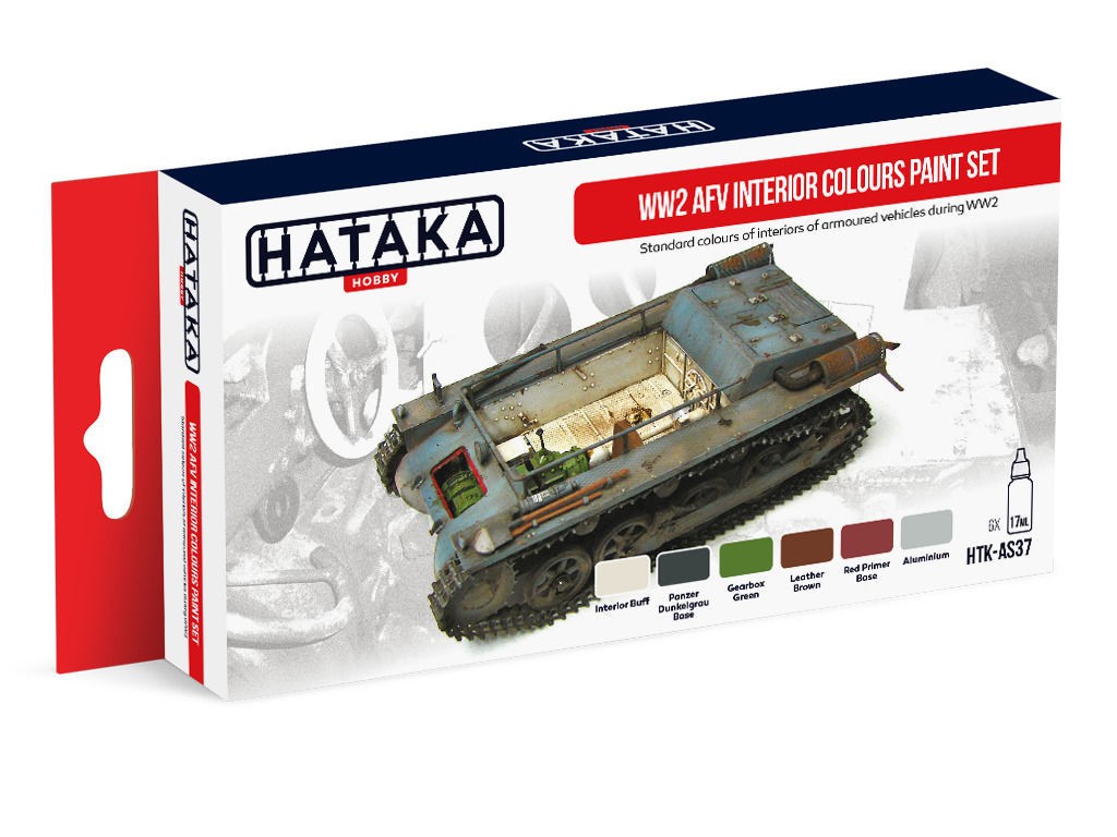  HATAKA Red Line Set (6 pièces) WW2 AFV Set de couleurs d'intérieur- -