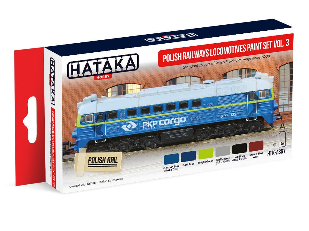  HATAKA Red Line Set (6 pcs) Set de peinture pour locomotives des chem