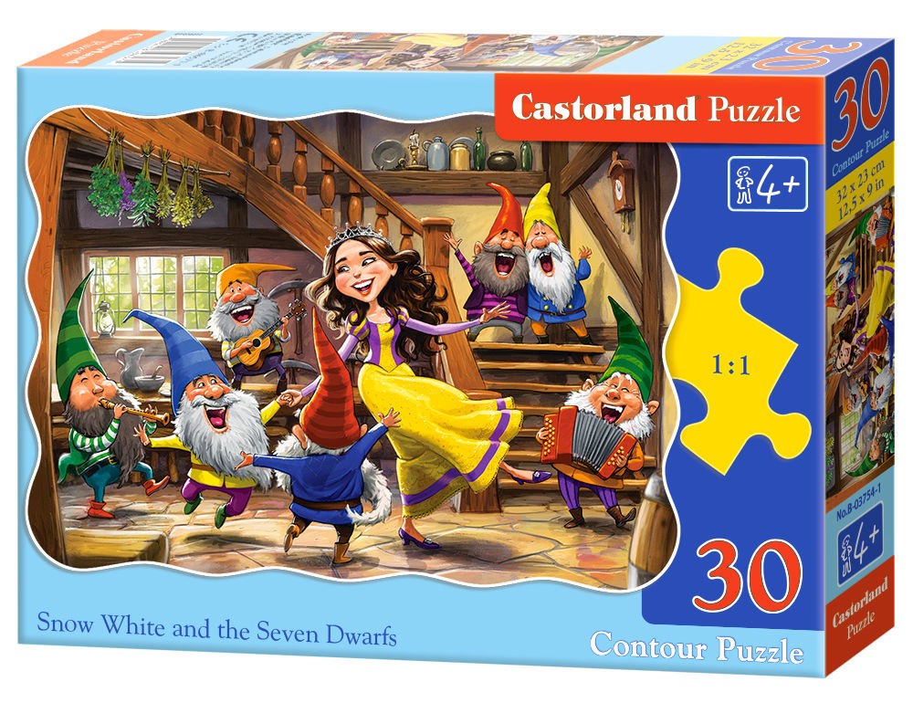  Castorland Blanche-Neige et les Sept Nains, Puzzle30 Teile- - Puzzle