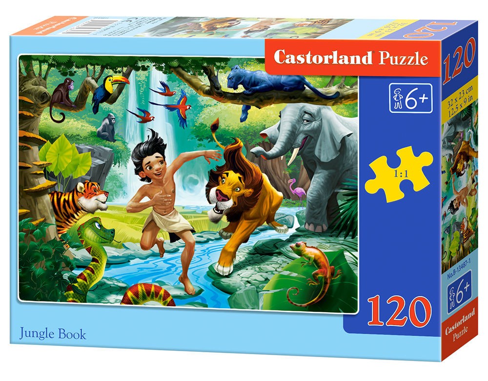  Castorland Livre de la jungle, Puzzle 120 couleurs- - Puzzle