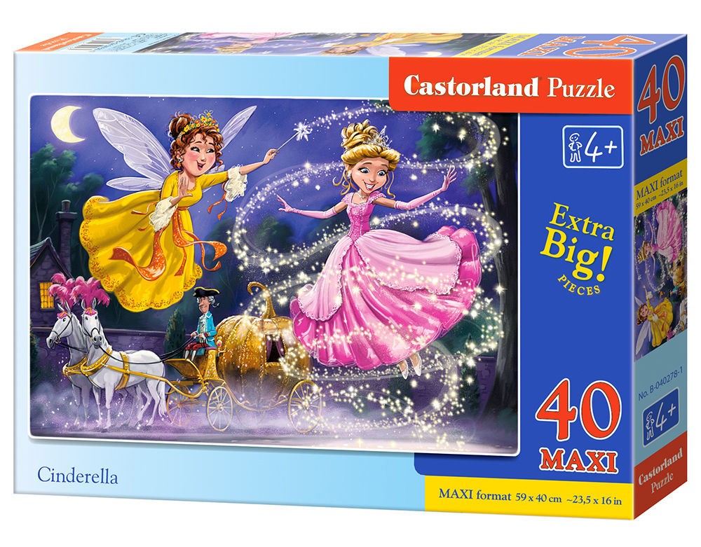  Castorland Cendrillon, Puzzle 40 couleurs maxi- - Puzzle