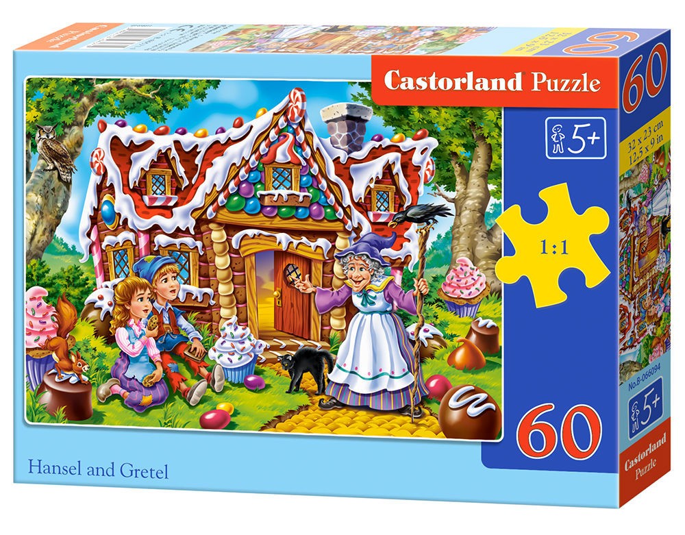  Castorland Hansel et Gretel, Puzzle 60 pièces- - Puzzle