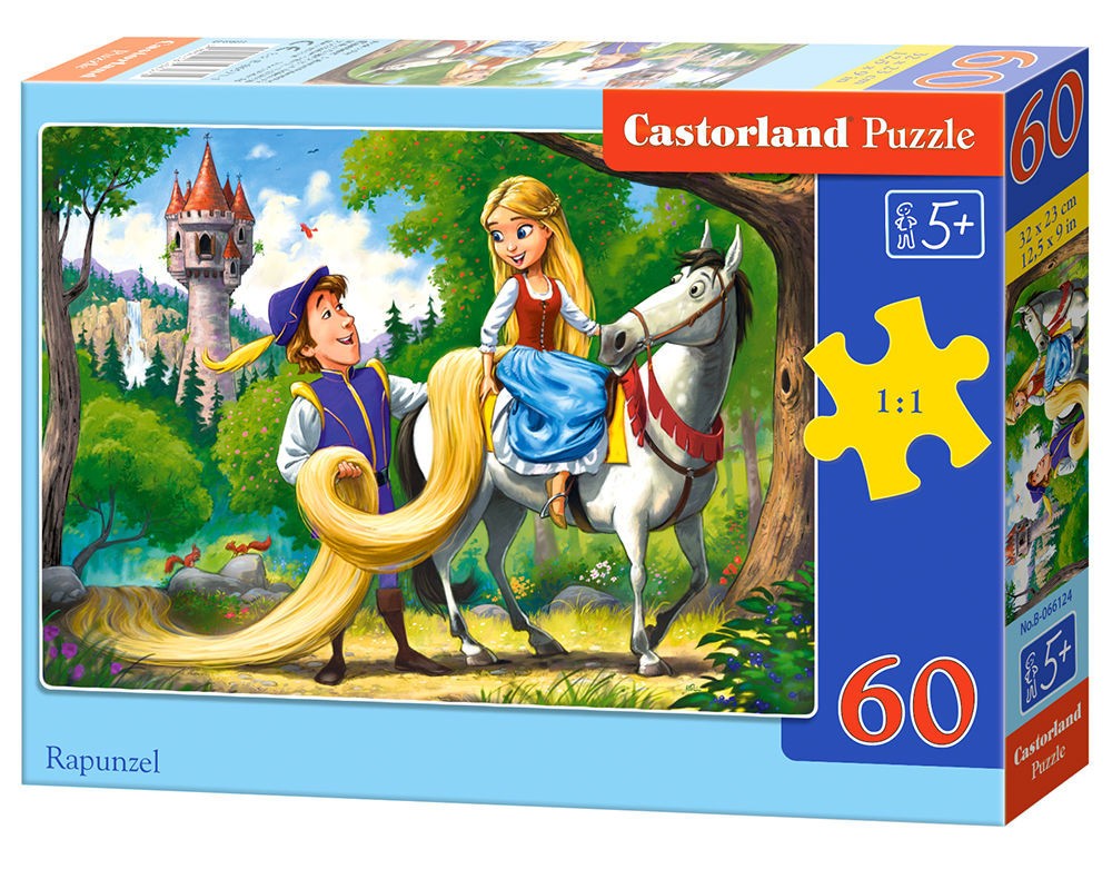  Castorland Rapunzel, Puzzle 60 Teile- - Puzzle