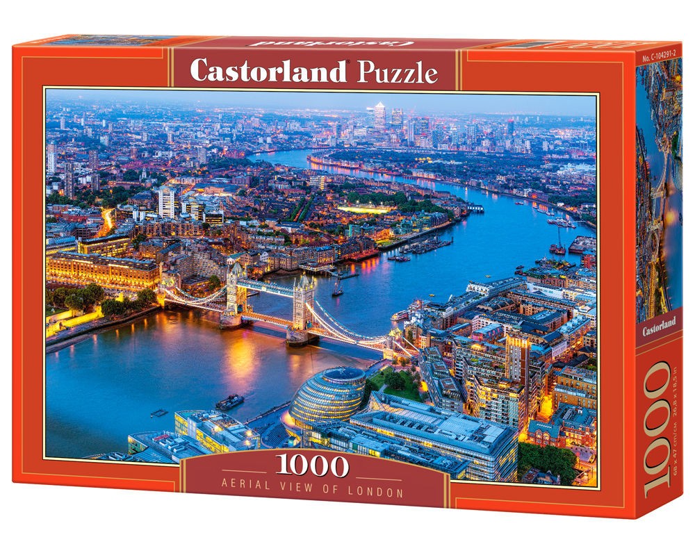  Castorland Vue aérienne de Londres, Puzzle 1000 Teile- - Puzzle