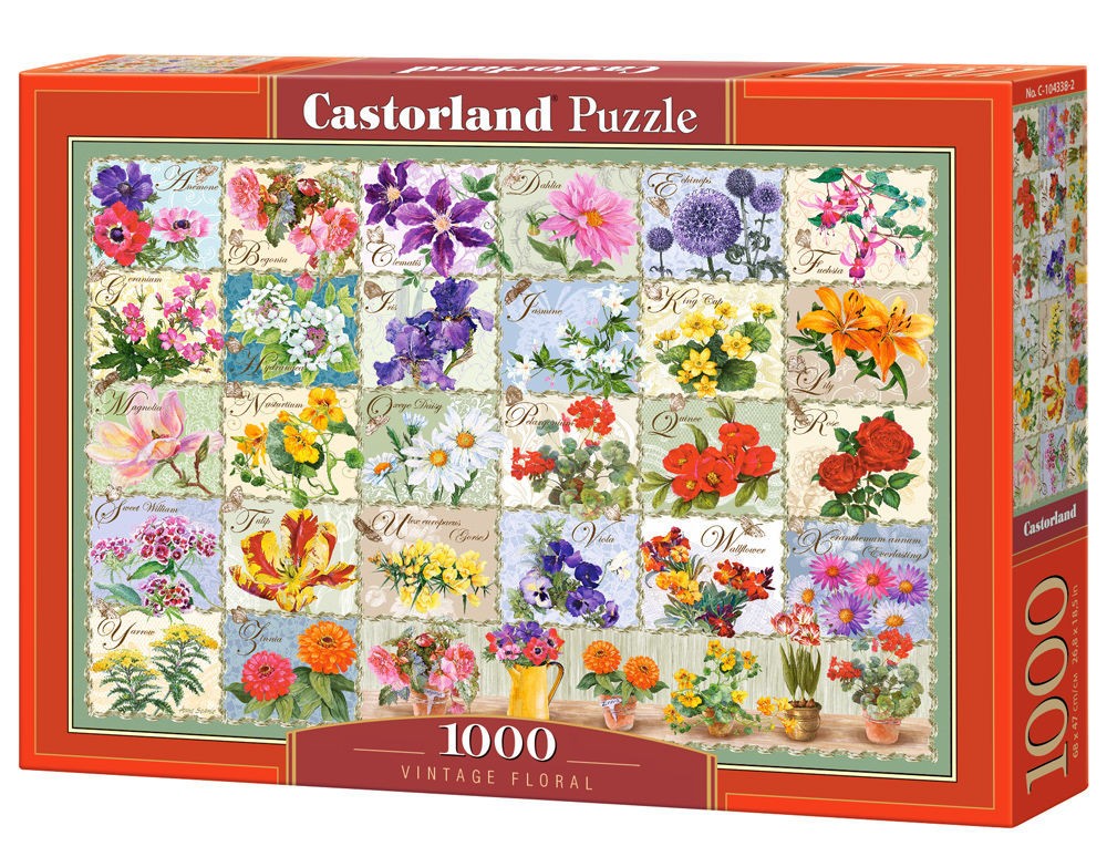  Castorland Vintage Floral, Puzzle 1000 Teiles- - Puzzle