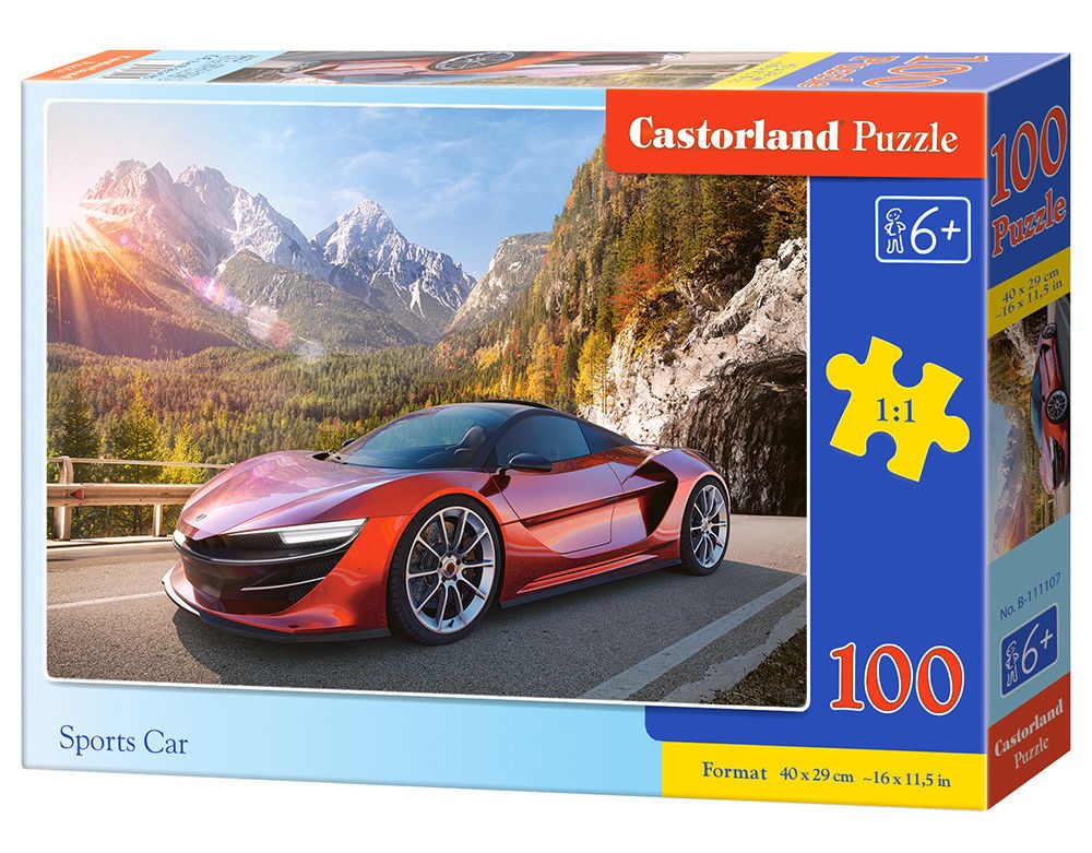  Castorland Voiture de sport, Puzzle 100 couleurs- - Puzzle