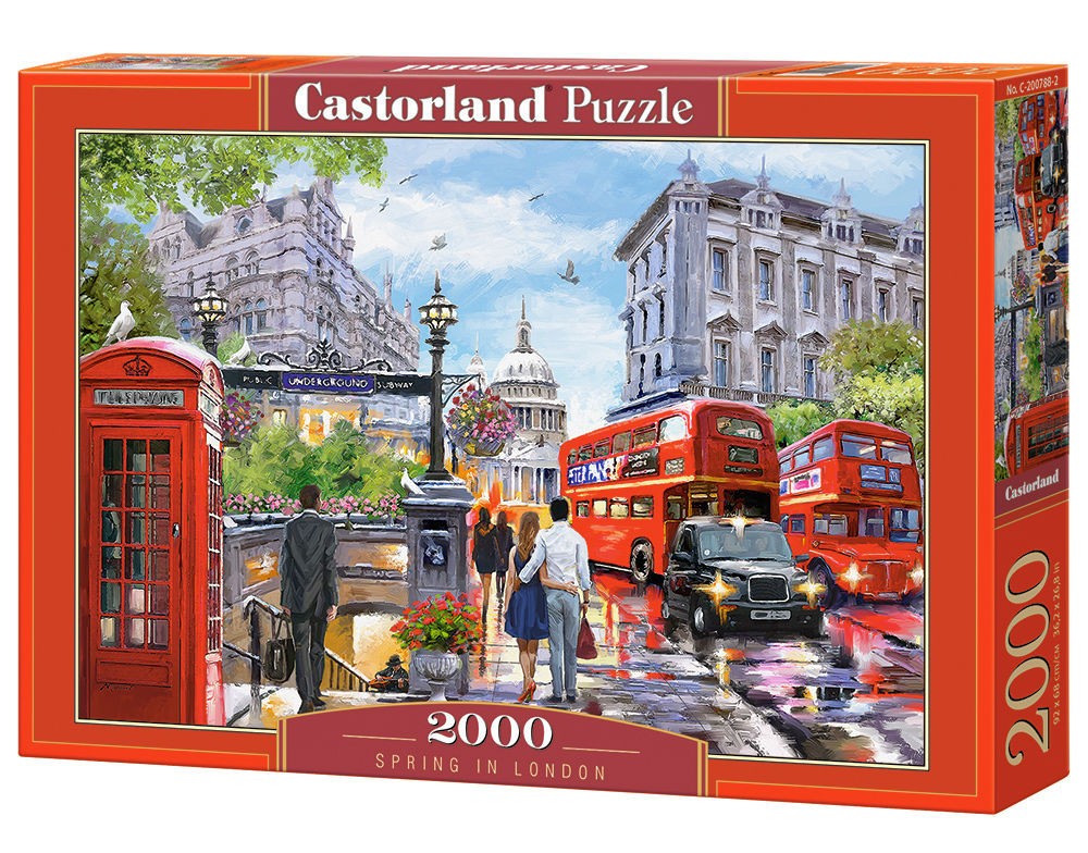  Castorland Printemps à Londres, Puzzle 2000 Teile- - Puzzle