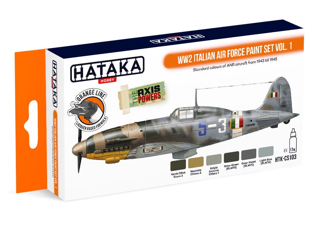  HATAKA Orange Line Set (6 pièces) WW2 Set de peinture pour l'armée de