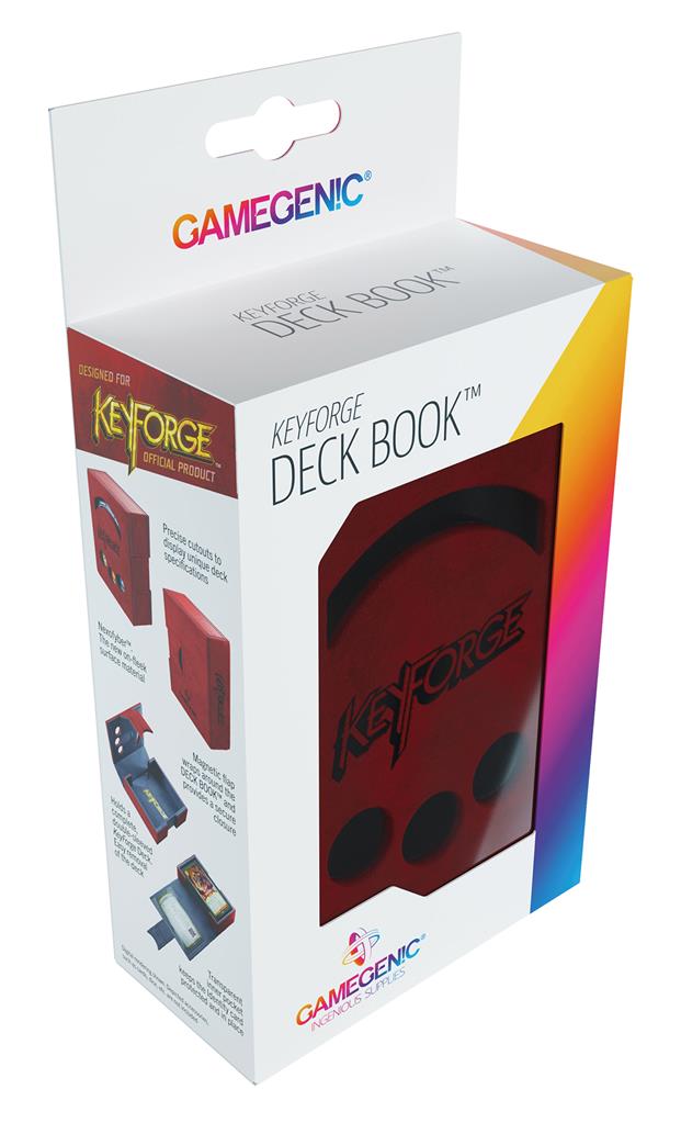  Gamegenic Keyforge : Deck Book Rouge- - Accessoires pour cartes