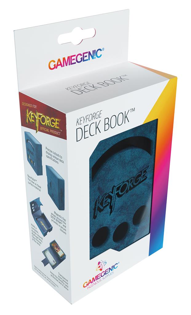  Gamegenic Keyforge : Deck Book Bleu- - Accessoires pour cartes