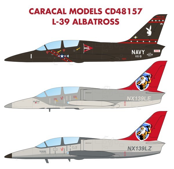  Caracal Models Décal Aero L-39 Albatros: Trois options attrayantes po