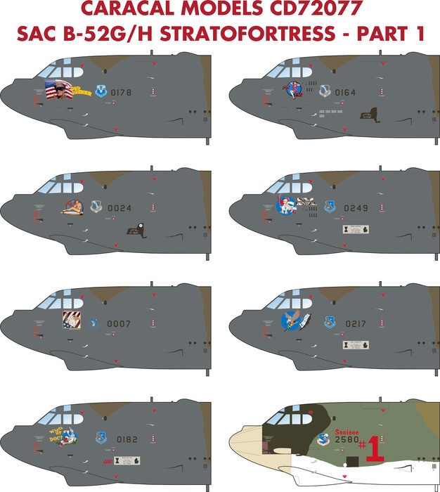  Caracal Models Décal Stratofortress B-52G / H du Boeing Strategic Air