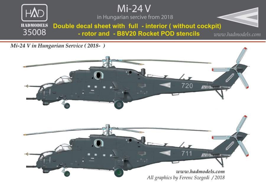  HAD Models Décal Mil Mi-24V dans le service hongrois avec le nouveau 