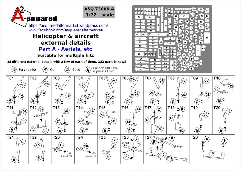  A-Squared Détails externes hélicoptères et avions. Partie A-Antennes,
