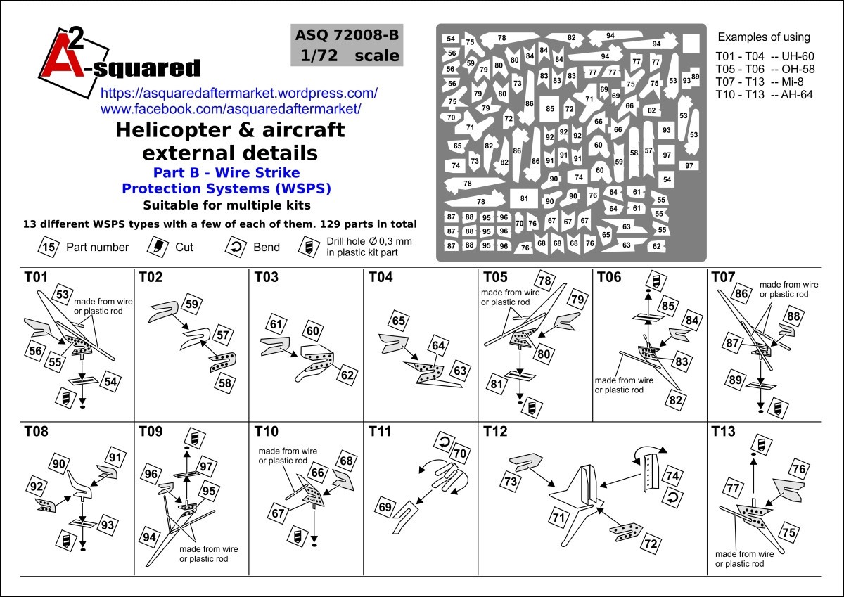  A-Squared Détails externes hélicoptères et avions. Partie B-Wire Syst