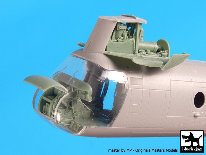  Black Dog Boeing CH-46D Sea Knight moteur avant + cockpit (conçu pour