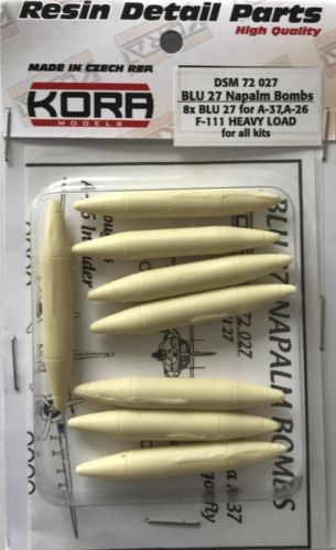  Kora BLU 27 bombes à Napalm 'Heavy Load' (8 pcs.)-1/72 - Accessoires