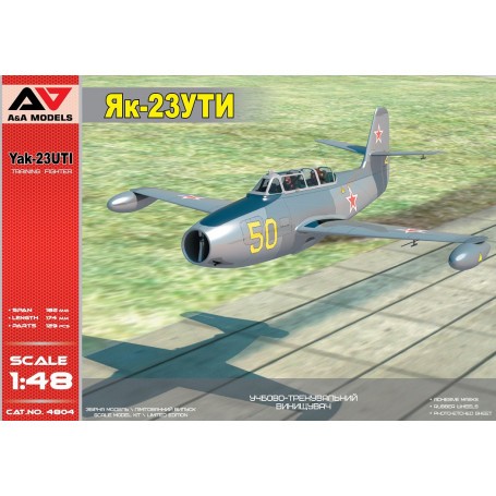Maquette avion Entraîneur militaire Yakovlev Yak-23UTILe kit comprend: & bullet; 129 pièces; & bullet; Feuille PE & bullet; Masq