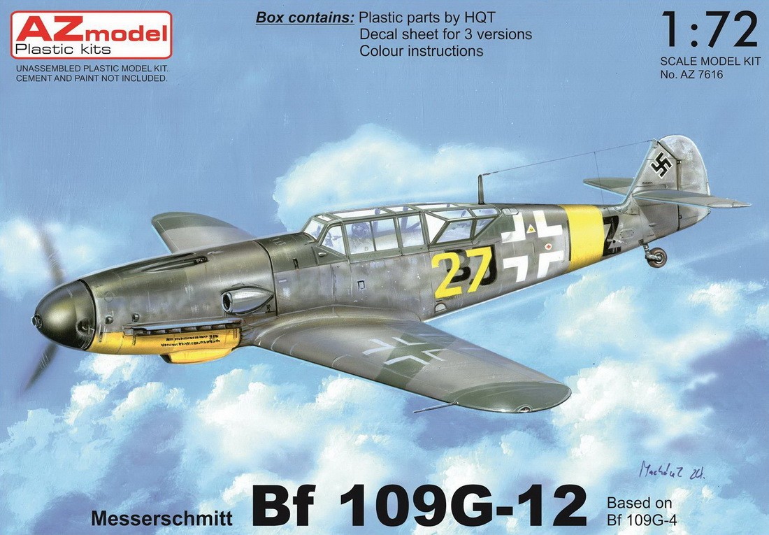 Maquette AZ Models Messerschmitt Bf-109G-12 (basé sur le G-4) 'Deux pl