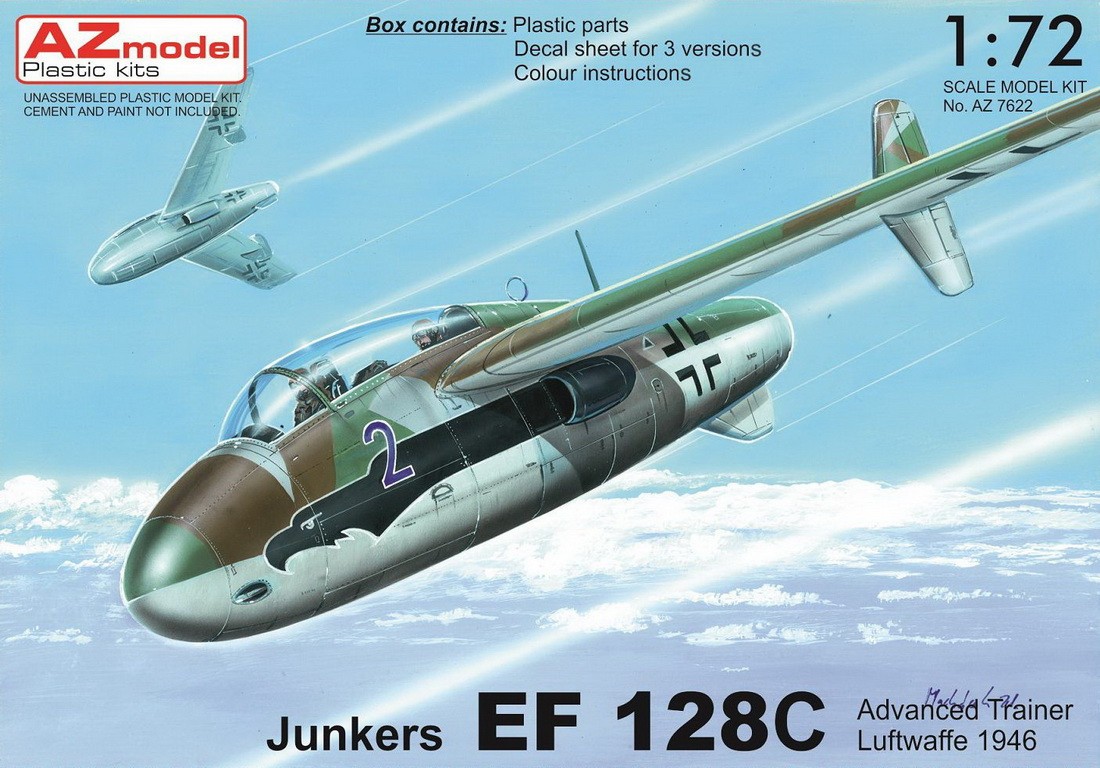 Maquette AZ Models Junkers EF 128C 'Entraîneur avancé Luftwaffe 46'-1/