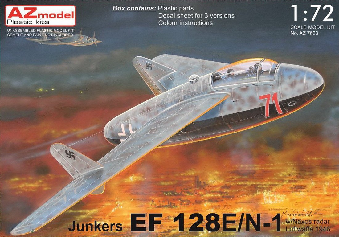 Maquette AZ Models Junkers EF 128E / N-1 'avec Naxos Luftwaffe 46'-1/7