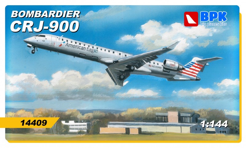 Maquette Big Planes Kits Bombardier CRJ-900 American Eagle-1/144 - M