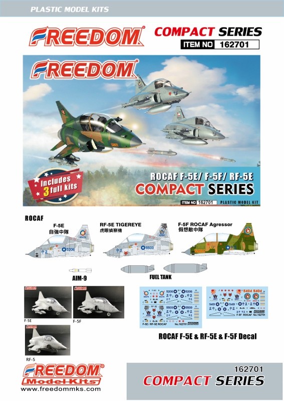 Maquette Freedom Models Northrop F-5E / F-5F / RF-5E Tiger (série comp