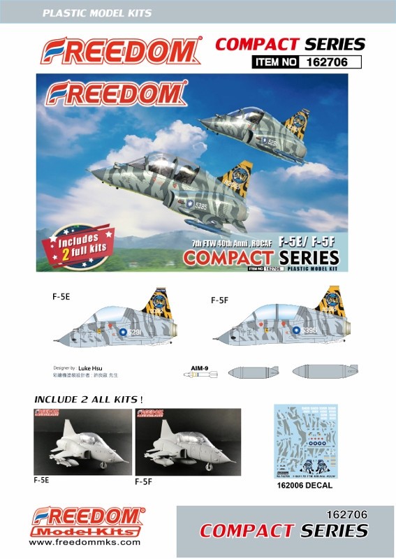 Maquette Freedom Models Northrop F-5E & F-5F ROCAFInclude 2 kits pour 