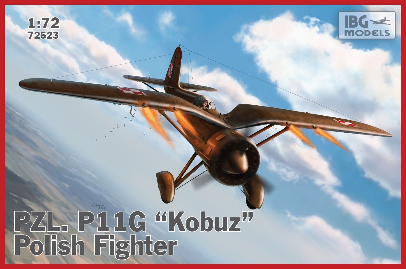 Maquette IBG PZL P.11g Kobuz - avion de chasse polonais-1/72 - Maque