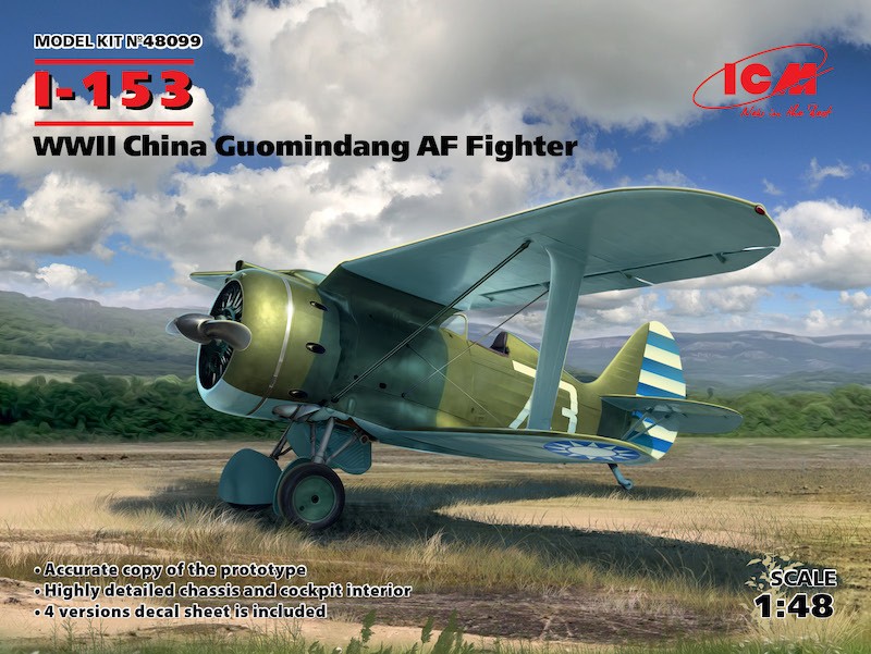 Maquette ICM Polikarpov I-153 Combattant de l'armée de l'air chinoise 