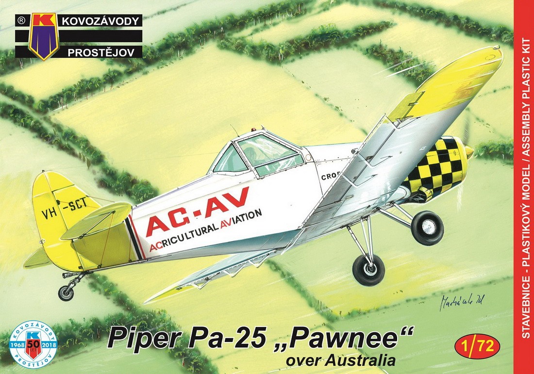 Maquette Kovozavody Prostejov Piper PA-25 'Pawnee over Australia'-1/72