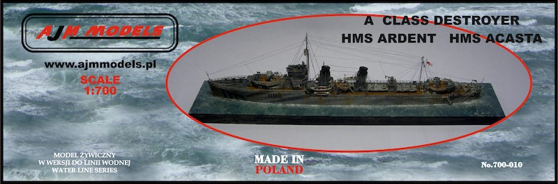 Maquette AJM Models Destructeur 'A Class' HMS Ardent / HMS Acasta- 1/7