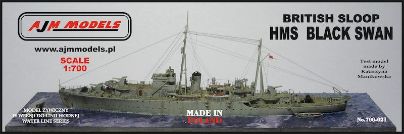 Maquette AJM Models HMS Black Swan Sloop Britannique- 1/700 - Maquett