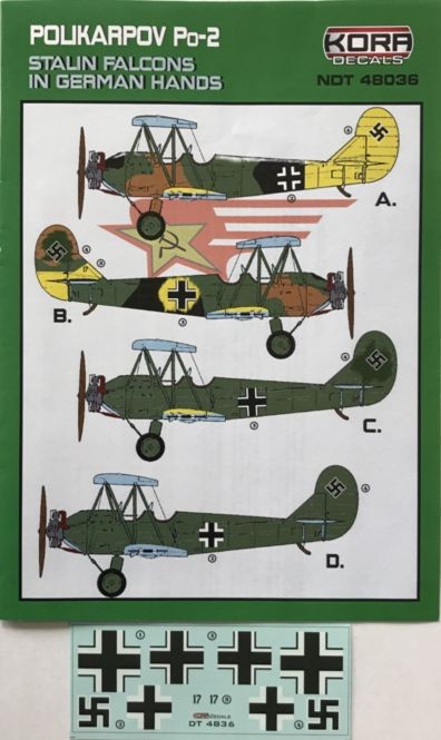  Kora Décal Polikarpov Po-2 - Stalin Falcons entre des mains allemande