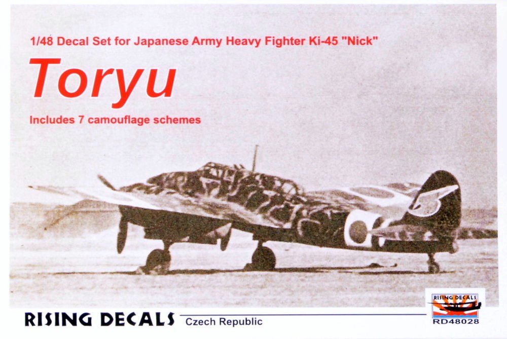  Rising Decals Décal Kawasaki Ki-45 'Nick' TORYU (7x camouflage)- 1/48