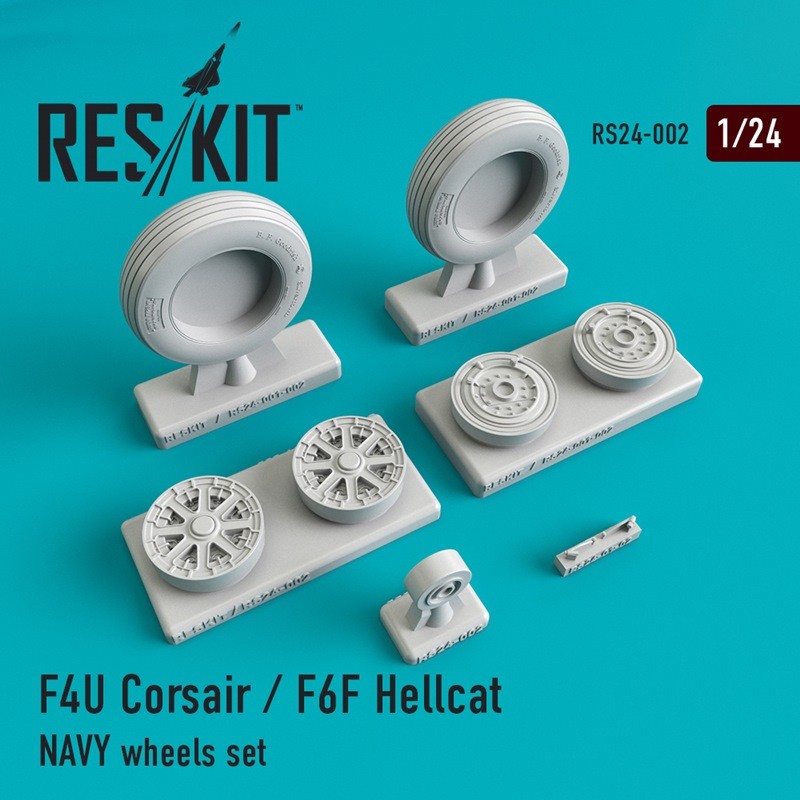  ResKit Jeu de roues Grumman F6F-5 Hellcat Naval (conçu pour être util