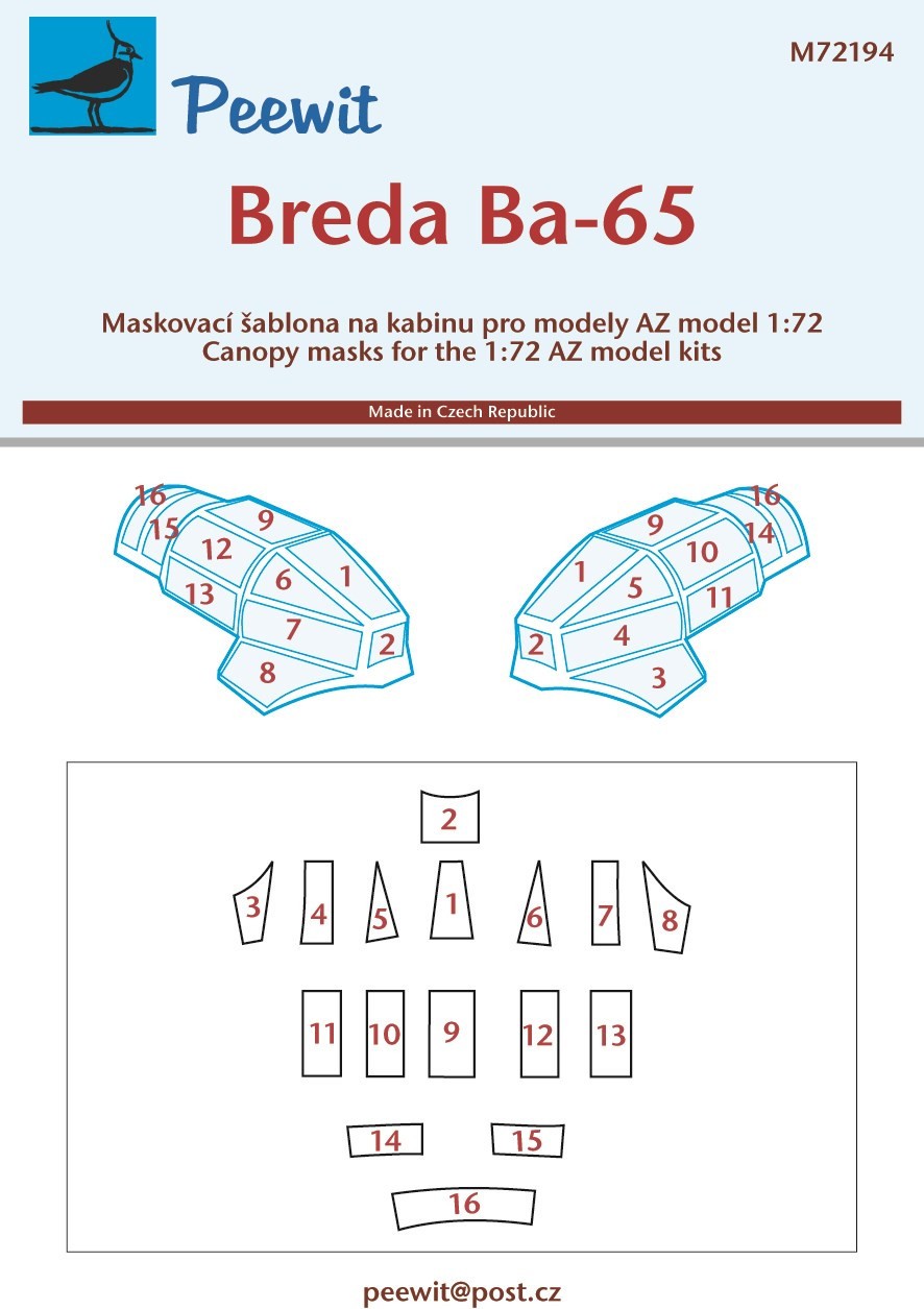  Peewit Breda Ba.65A-80 (conçu pour être utilisé avec les kits de modè
