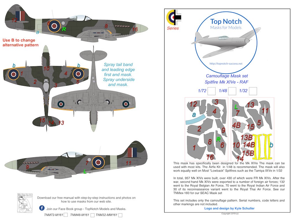  Top Notch Supermarine Spitfire Mk.XIVe RAF (conçu pour être utilisé a