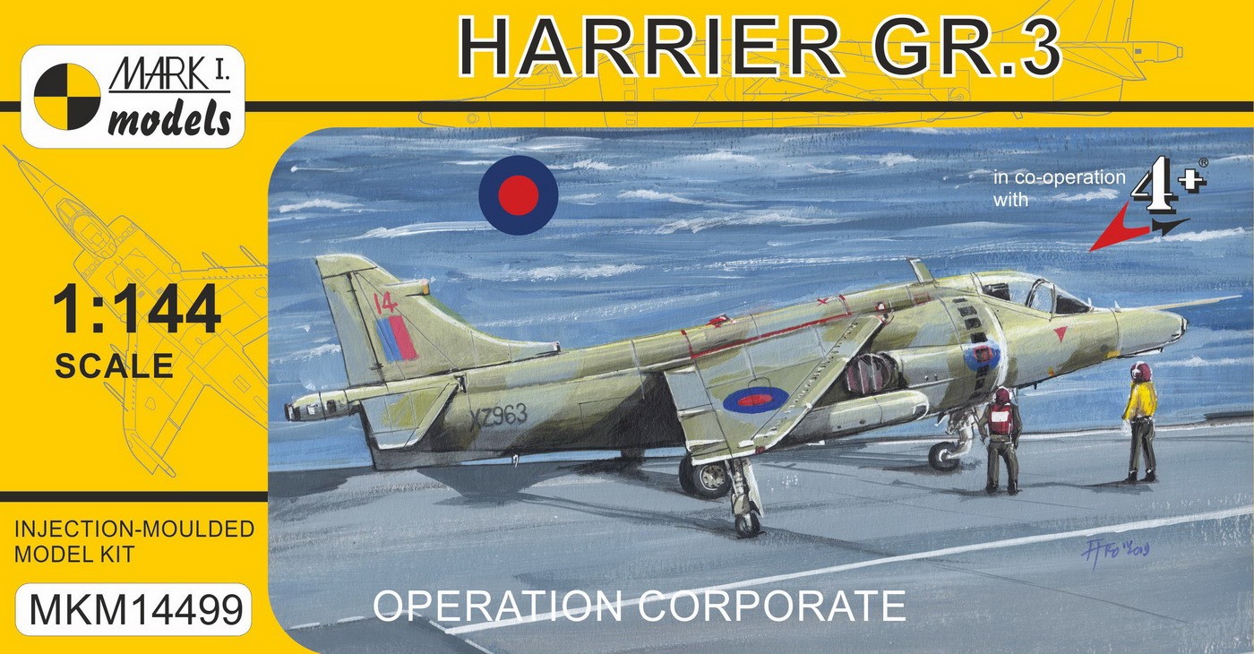 Maquette MARK I Models BAe Harrier GR.3 'Opération Corporate' Le Hawke