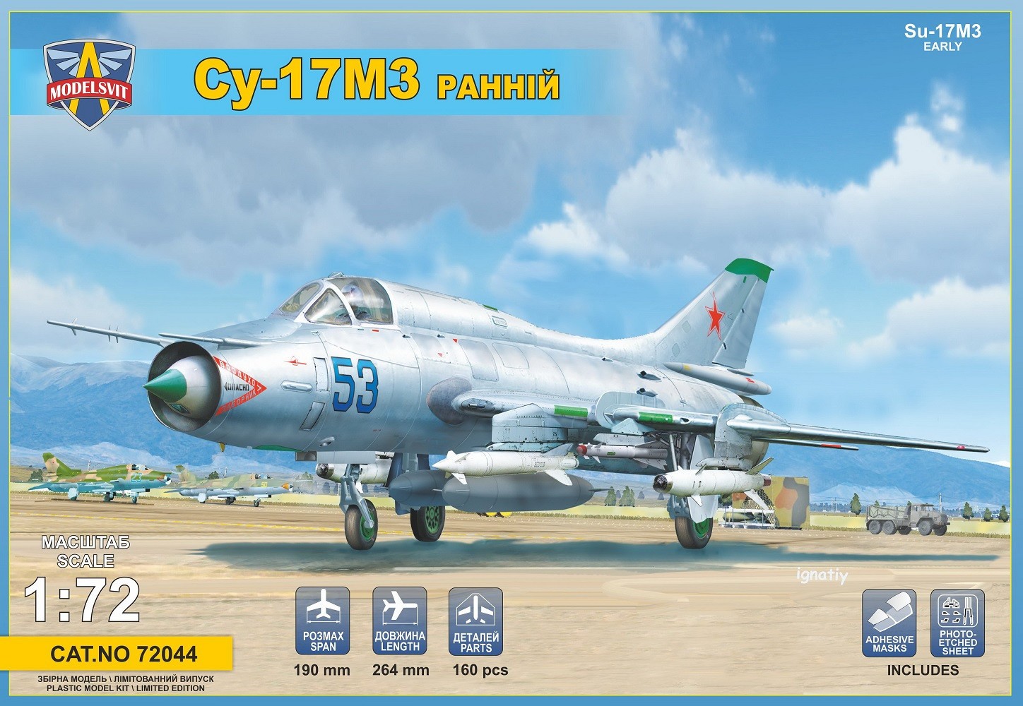 Maquette Modelsvit Sukhoi Su-17M3 première version-1/72 - Maquette d'a