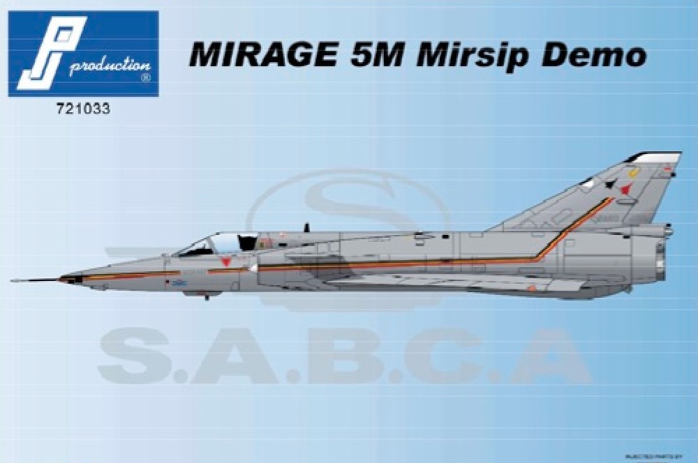 Maquette PJ Productions Dassault Mirage 5M Mirsip Demo (décalques BA60
