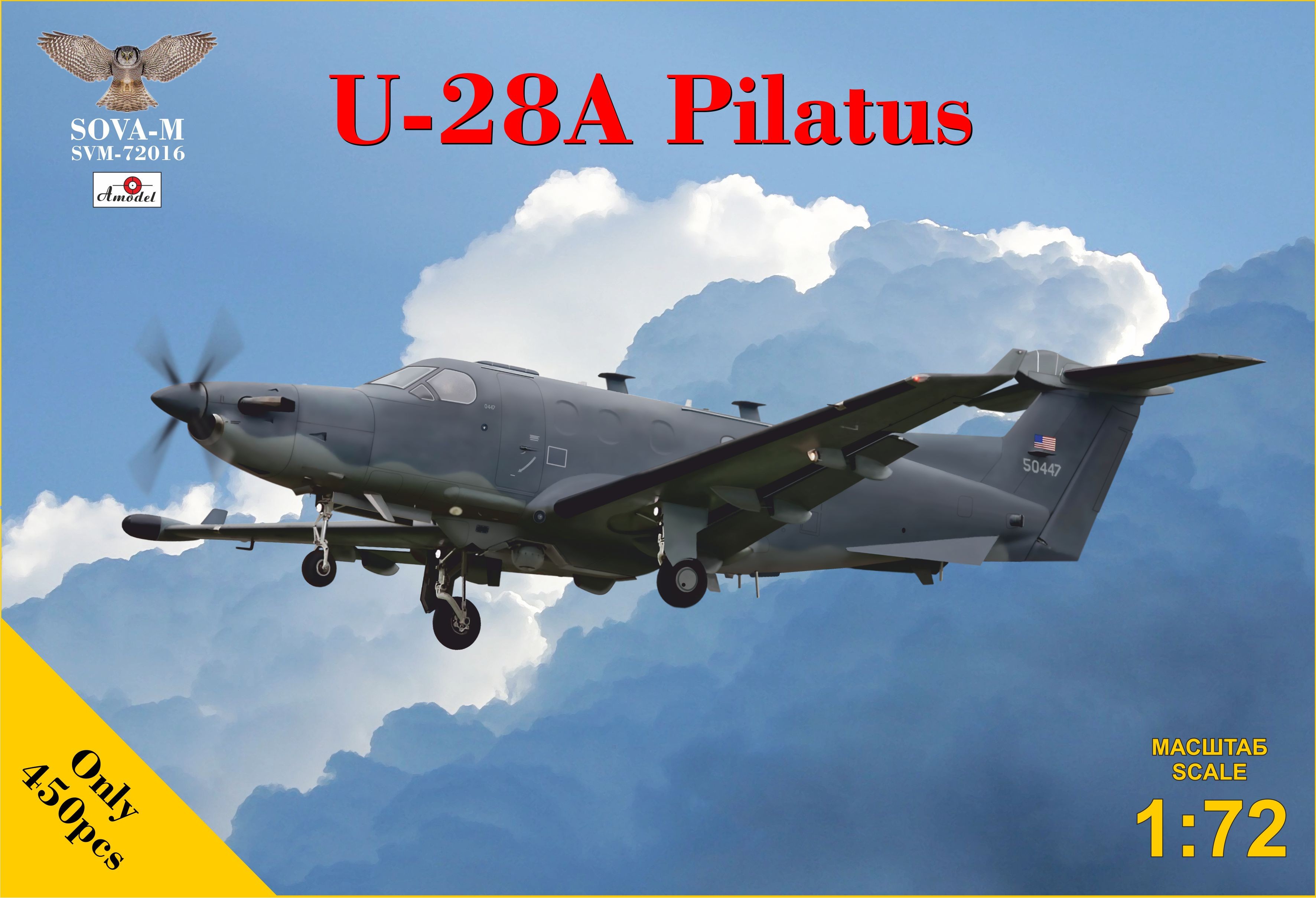 Maquette Sova-M Le Pilatus U-28A (version ISR) comprend: des décalcoma