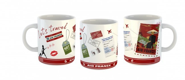  Air France Mug Air France 'scrap' Tokio- boite individuelle- Single p