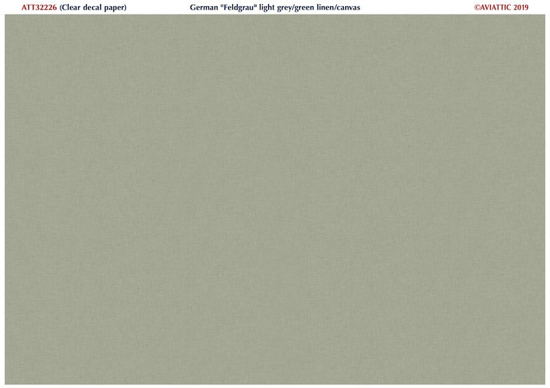  Aviattic Décal Feldgrau gris clair effet lin / toile gris clair (pa