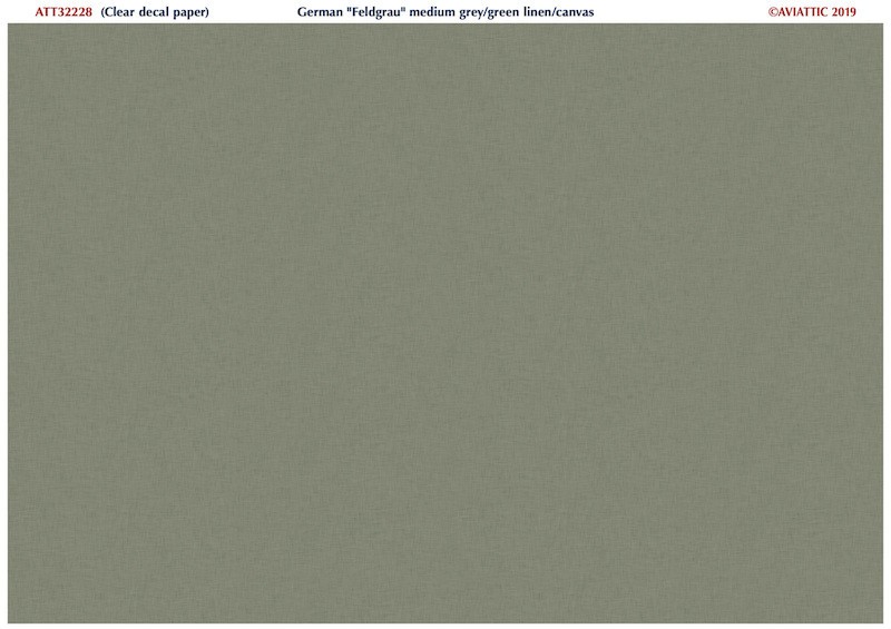  Aviattic Décal Effet lin / toile Feldgrau moyen gris vert (papier a